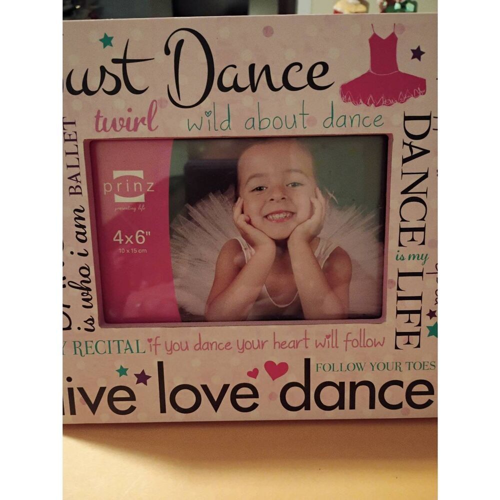 Prinz Just Dance 4x6 Picture Frame Whirl Wild About Dance Girl Room Decor - Picture 3 of 5